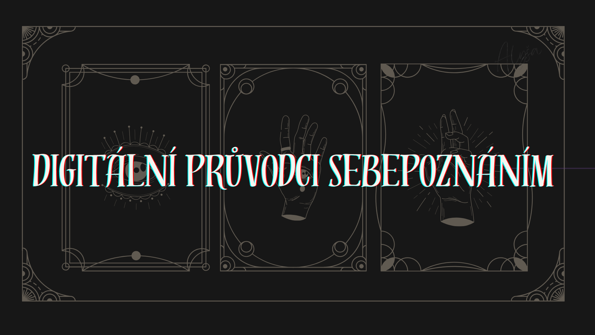 Black and White Modern Occult Halloween Desktop Wallpaper (1)